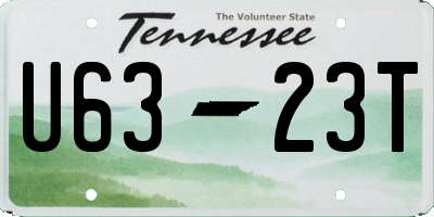 TN license plate U6323T