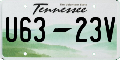 TN license plate U6323V