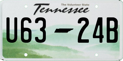 TN license plate U6324B