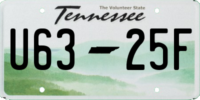 TN license plate U6325F