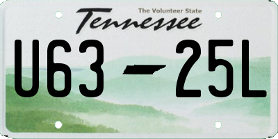 TN license plate U6325L