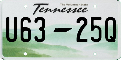TN license plate U6325Q