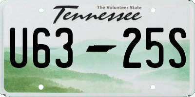 TN license plate U6325S
