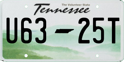 TN license plate U6325T