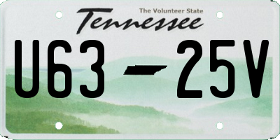 TN license plate U6325V