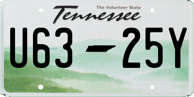 TN license plate U6325Y