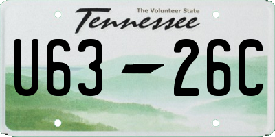 TN license plate U6326C