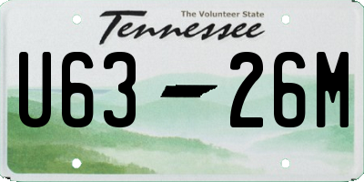 TN license plate U6326M