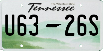 TN license plate U6326S
