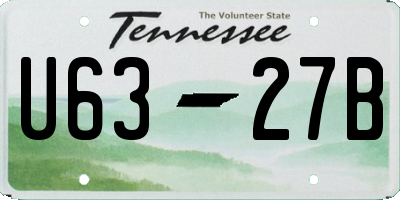TN license plate U6327B
