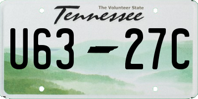 TN license plate U6327C