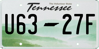 TN license plate U6327F