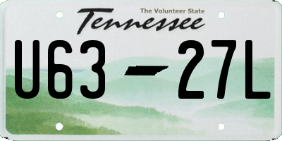 TN license plate U6327L