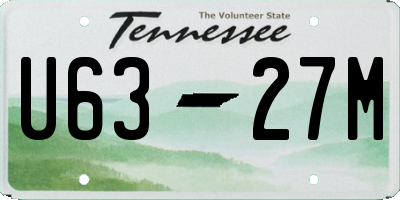 TN license plate U6327M
