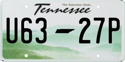 TN license plate U6327P