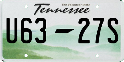 TN license plate U6327S