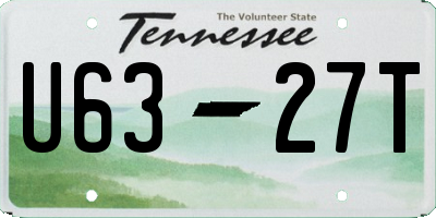 TN license plate U6327T