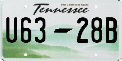 TN license plate U6328B
