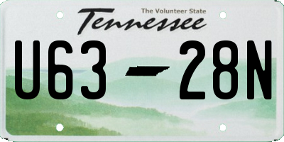 TN license plate U6328N