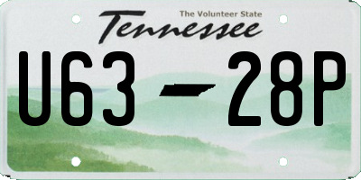 TN license plate U6328P