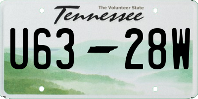 TN license plate U6328W