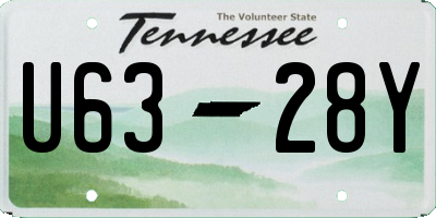 TN license plate U6328Y