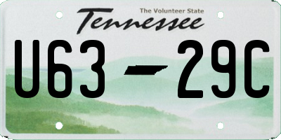TN license plate U6329C