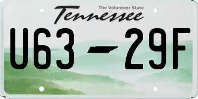 TN license plate U6329F