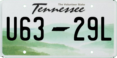 TN license plate U6329L