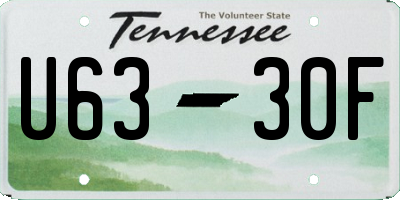 TN license plate U6330F
