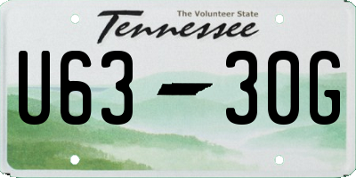 TN license plate U6330G