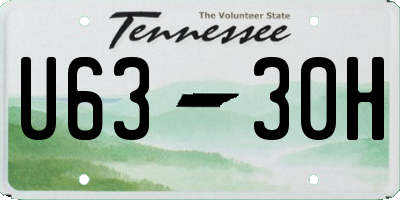 TN license plate U6330H
