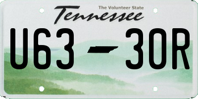 TN license plate U6330R