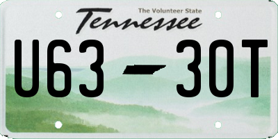 TN license plate U6330T