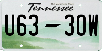 TN license plate U6330W