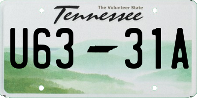 TN license plate U6331A