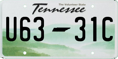TN license plate U6331C