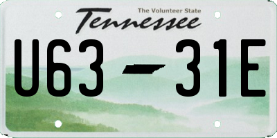 TN license plate U6331E
