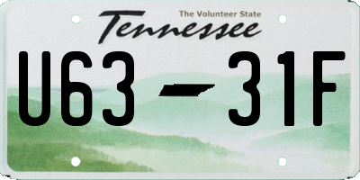 TN license plate U6331F