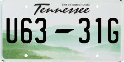 TN license plate U6331G