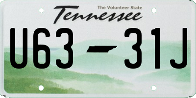 TN license plate U6331J