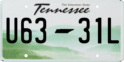 TN license plate U6331L