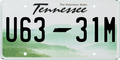TN license plate U6331M