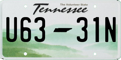 TN license plate U6331N