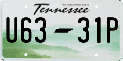 TN license plate U6331P