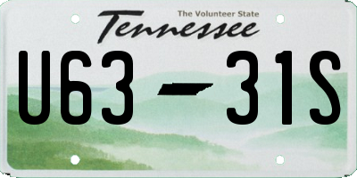 TN license plate U6331S