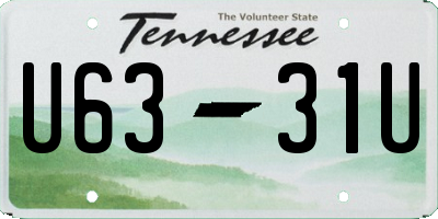 TN license plate U6331U