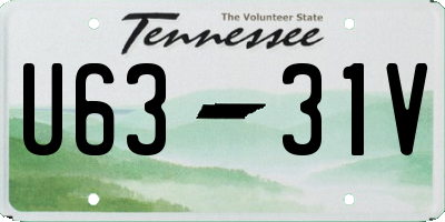 TN license plate U6331V