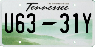 TN license plate U6331Y