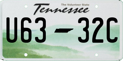 TN license plate U6332C